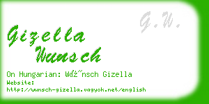gizella wunsch business card